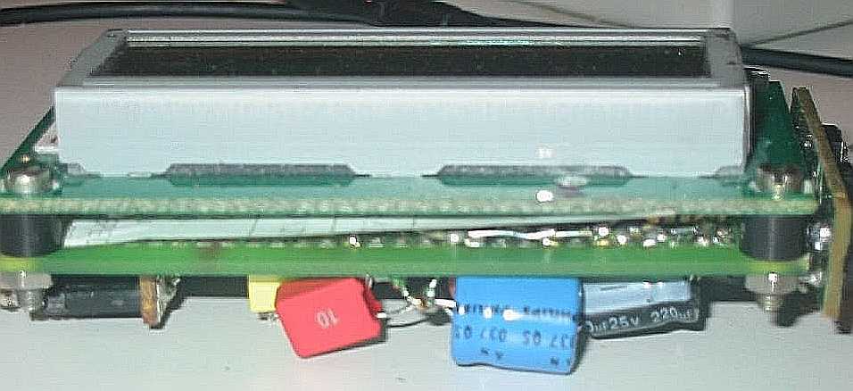 The display-circuit built as a sandwhich construction.